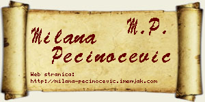 Milana Pečinoćević vizit kartica